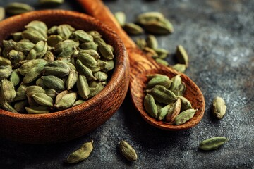 Green cardamom pods