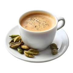 Cardamom tea with pods